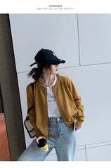 Women’s Slim O-Neck Cardigan Sweater – Casual Korean Knitwear