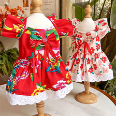 Sweet Princess Pet Dress – Bowknot Summer Outfit for Small Dogs & Cats