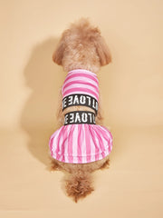 Striped Summer Dog Dress 🌞 Cool Swimwear Outfit for Small Dogs & Cats