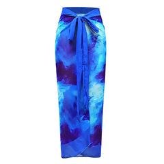 Long-Sleeve One-Piece Swimsuit with Skirt – Women’s Sexy Cover-Up Swimwear