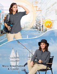 TACVASEN Women’s Quick-Dry Hiking Shirt – Long Sleeve Outdoor Top