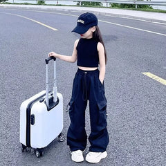 Girls Casual Cargo Pants