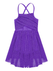 Girls Glittery Mesh Dance Dress – Lyrical & Ballet Costume