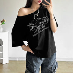 Women’s Casual Letter T-Shirt – Versatile Summer Street Top