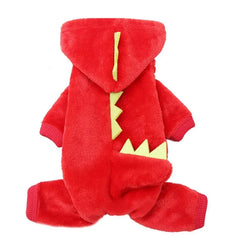 Fleece Dog Hoodie Jumpsuit – Warm Winter Pet Coat for Small Dogs & Cats