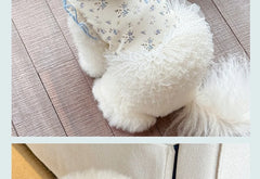 Pet Floral Tutu Dress – Mesh Layered Skirt for Small Dogs & Puppies