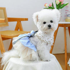 Small Puppy Summer Dress – Cute Bowknot Outfit for Wedding & Birthday Parties