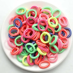 100/200PCS Colorful Nylon Elastic Hair Bands for Girls & Women