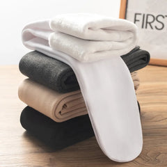 Girls Winter Thick Velvet Leggings – Warm Elastic Waist Pants