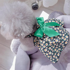 Cyan Flower Pet Dress 🌸 Slim Summer Outfit for Small Dogs & Cats