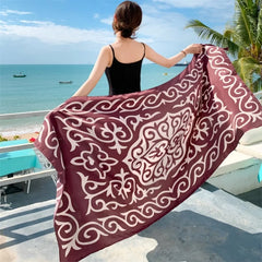 20 Styles Cotton-Linen Beach Sarong Wrap – Women’s Bikini Cover-Up & Summer Scarf