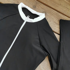 Long-Sleeve One-Piece Swimsuit with Skirt – Women’s Sexy Cover-Up Swimwear