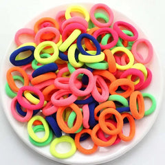 100/200PCS Colorful Nylon Elastic Hair Bands for Girls & Women