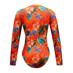 Long-Sleeve One-Piece Swimsuit with Skirt – Women’s Sexy Cover-Up Swimwear