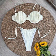 Sexy Shell Micro Brazilian Bikini – Women’s Thong Swimsuit Set