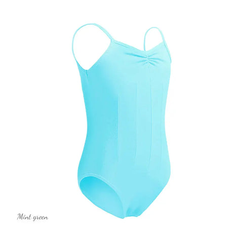 Girls Cotton Camisole Ballet Leotard – Sleeveless U-Back Bodysuit