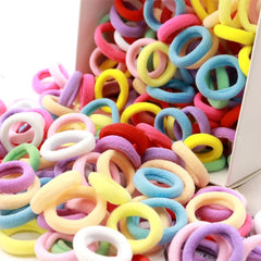 100/200PCS Colorful Nylon Elastic Hair Bands for Girls & Women