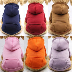Dog Winter Hooded Sweatshirt – Warm Pet Coat for Small & Medium Dogs