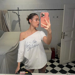 Women’s Casual Letter T-Shirt – Versatile Summer Street Top