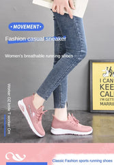 Women Casual Shoes Fashion Breathable Walking Mesh Flat Shoes Sneakers Women 2024 Gym Vulcanized Shoes Purple Female Footwear