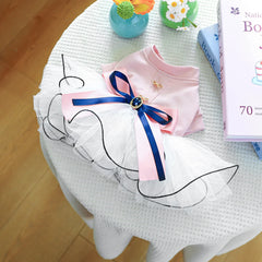 Pink Princess Pet Dress 🎀 Elegant Wedding Outfit for Dogs & Cats