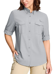 TACVASEN Women’s Quick-Dry Hiking Shirt – Long Sleeve Outdoor Top