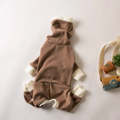 Warm Plush Dog Clothes – High Neck Four-Legged Winter Pet Outfit