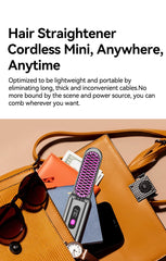 Portable USB Heated Hot Comb – Thermostatic Travel Hair Straightening Brush