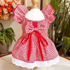 Sweet Princess Pet Dress – Bowknot Summer Outfit for Small Dogs & Cats