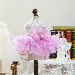 Purple Fairy Pet Wedding Dress 💜 Elegant Princess Outfit for Dogs & Cats