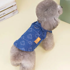 Luxury Denim Dog Dress 👗 Designer Summer Outfit for Small Dogs & Cats