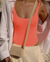 Sexy Push-Up Brazilian One-Piece Swimsuit – Women’s Solid Thong Monokini