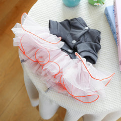 Fancy Bowtie Pet Dress – Luxury Summer Outfit for Dogs & Cats