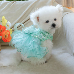 Green Fairy Pet Wedding Dress 💚 Mesh Tutu Princess Outfit for Dogs & Cats
