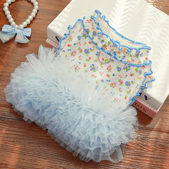 Floral Puppy Vest Dress 🌸 Soft Summer Princess Outfit for Small Dogs & Cats