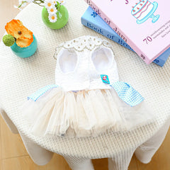 Small Puppy Summer Dress – Cute Bowknot Outfit for Wedding & Birthday Parties