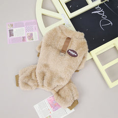 Warm Fleece Dog Jumpsuit – Windproof Winter Coat for Small & Medium Dogs