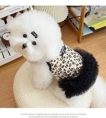 Summer Dog Fairy Dress – Leopard Print Mesh Outfit for Teddy & Bichon