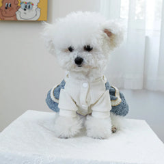Luxury Princess Dog Dress 👑 Fancy Autumn/Winter Outfit for Small Dogs