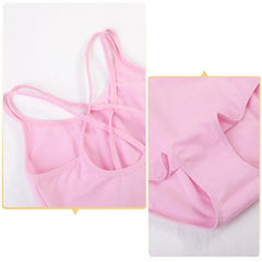 Girls Double Camisole Ballet Leotard – Spaghetti Strap Dance Bodysuit