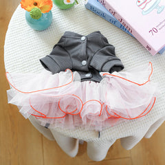 Fancy Bowtie Pet Dress – Luxury Summer Outfit for Dogs & Cats