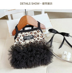 Summer Dog Fairy Dress – Leopard Print Mesh Outfit for Teddy & Bichon