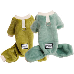 Fleece Warm Pet Clothes – Winter Dog Jumpsuit Pajamas