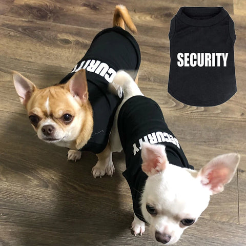 Security Dog Vest 🦴 Funny Summer T-Shirt for Small Dogs & Cats
