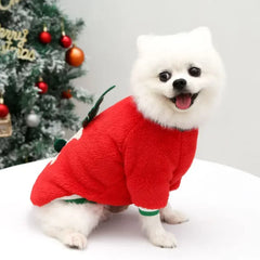 Christmas Dog Hoodie – Warm Winter Elk & Santa Pet Costume for Small & Medium Dogs