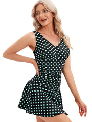 Floral Plus-Size Swim Dress – Women’s Shaping One-Piece Swimsuit 2025