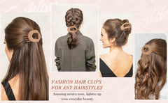 Fashion Oval Leopard Flat Hair Clips for Women