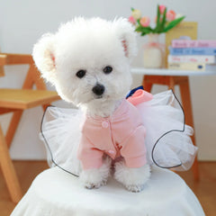 Pink Princess Pet Dress 🎀 Elegant Wedding Outfit for Dogs & Cats