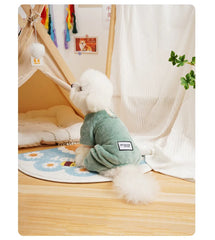 Fleece Warm Pet Clothes – Winter Dog Jumpsuit Pajamas