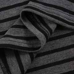 Women’s Japanese Stripe Long Sleeve Tee – Slim Off-Shoulder Y2K Top